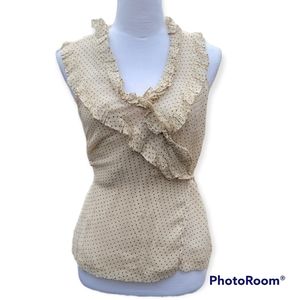 💐J.CREW BEAUTIFUL RUFFLE BELTED WOMEN'S TOP SIZE 4